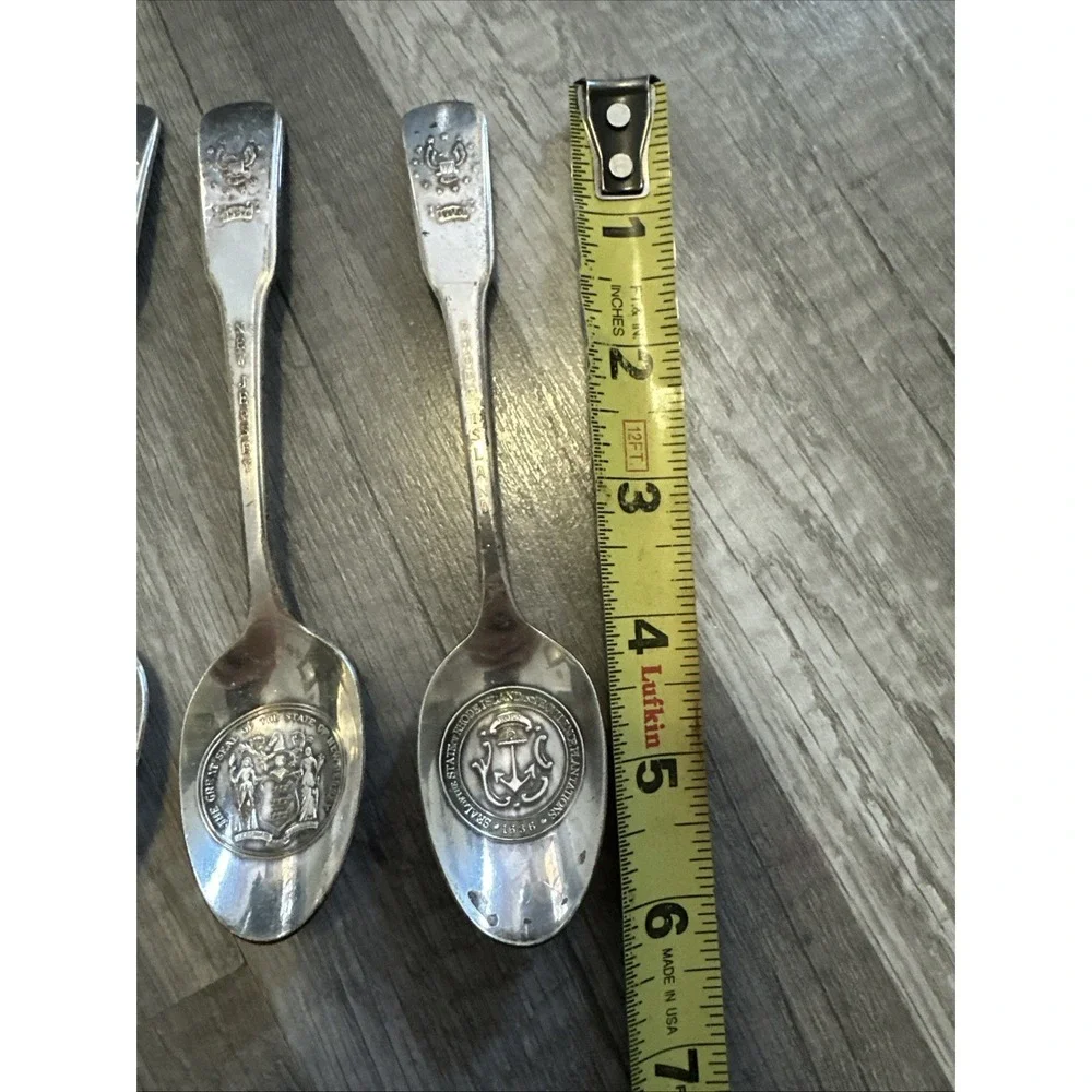 International 1776-1976 Bicentennial Silver-plated Spoons Lot Of 9
